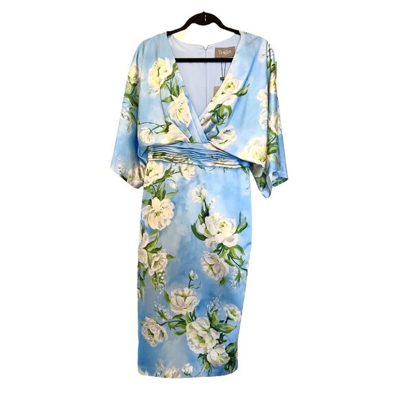 😮NWT - THEIA Couture - Liana Printed Kimono Dress - SZ 6 - Cocktail/Prom/Formal - Picture 2 of 12